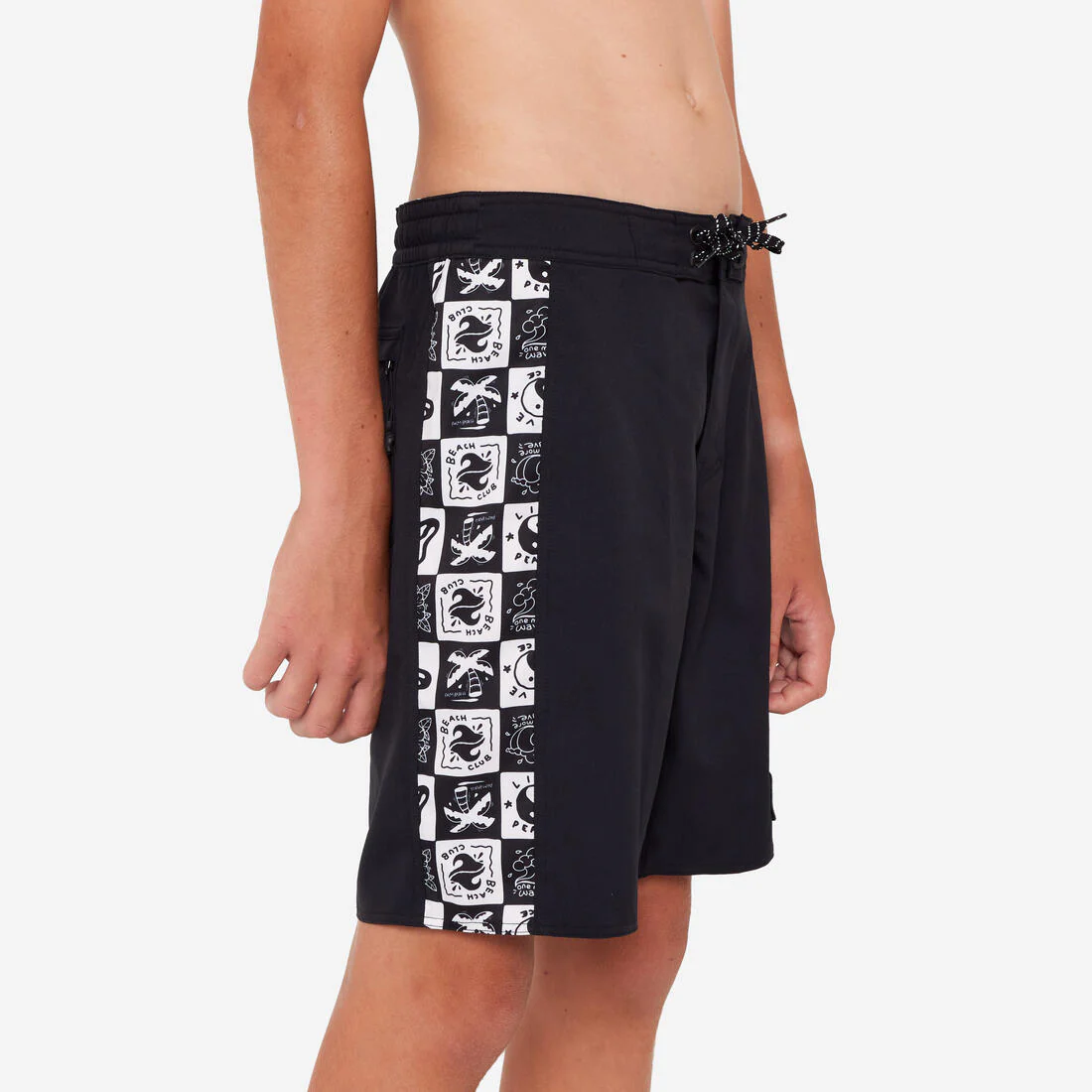 Boys’ surfing boardshorts - 900 Band black - Image 4