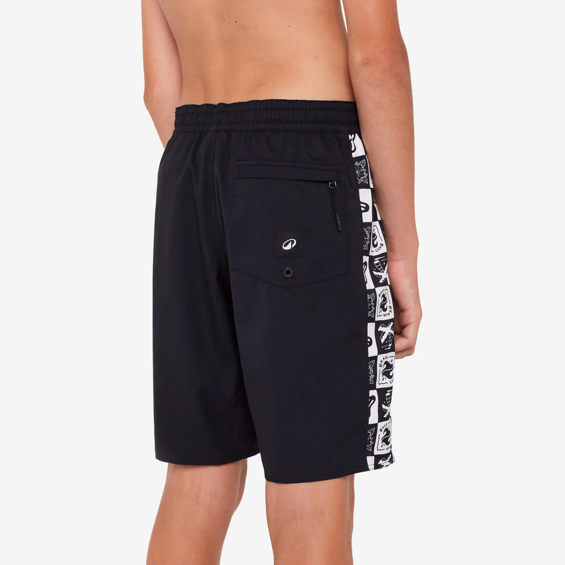 Boys’ surfing boardshorts - 900 Band black - Image 5