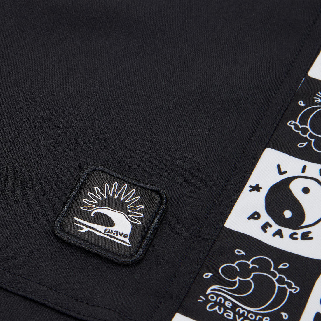 Boys’ surfing boardshorts - 900 Band black - Image 6