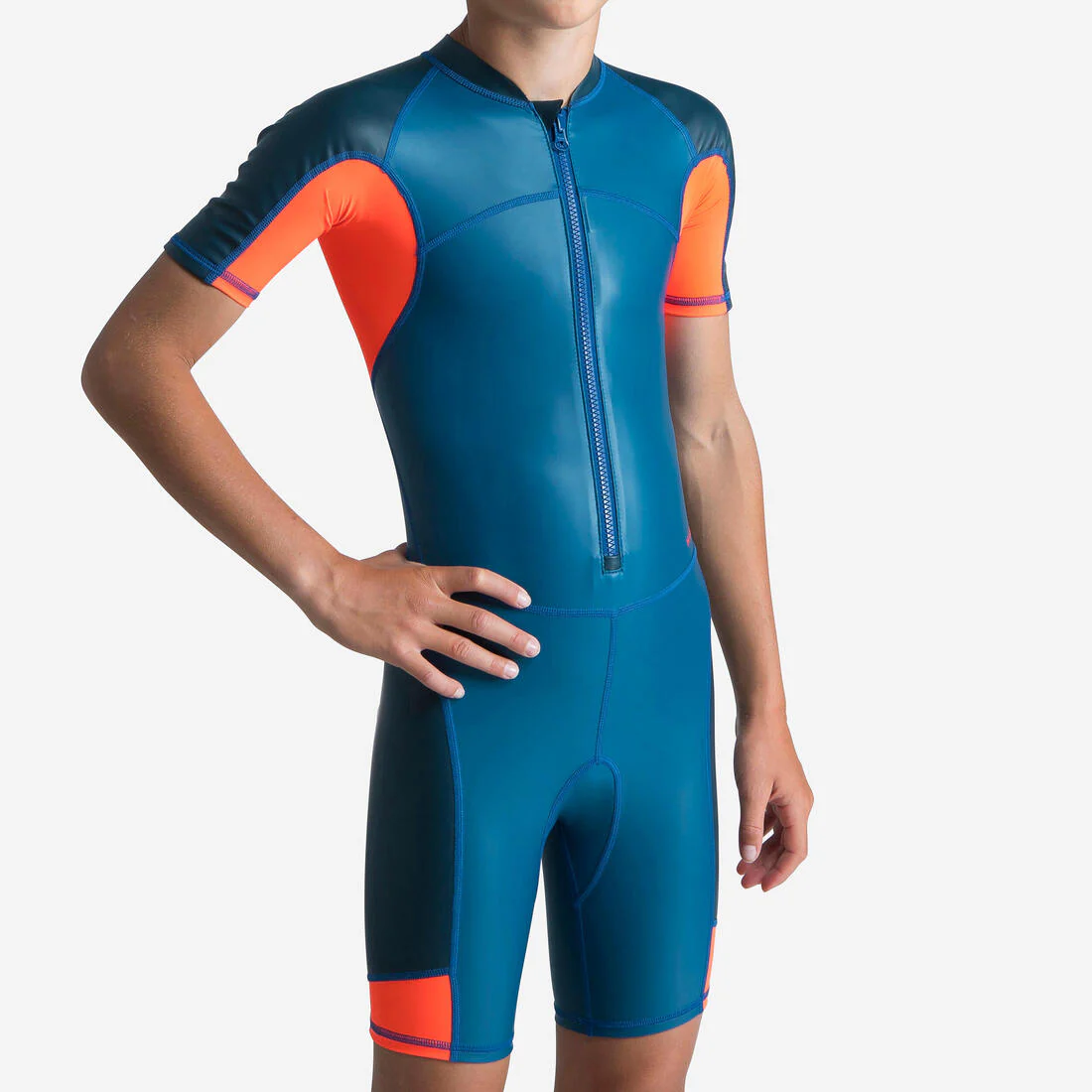Boys’ Swimming Suit - Shorty 100 Kloupi - Blue Red