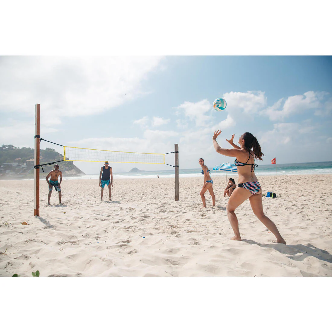 BV100 Beach Volleyball Net - Yellow - Image 15