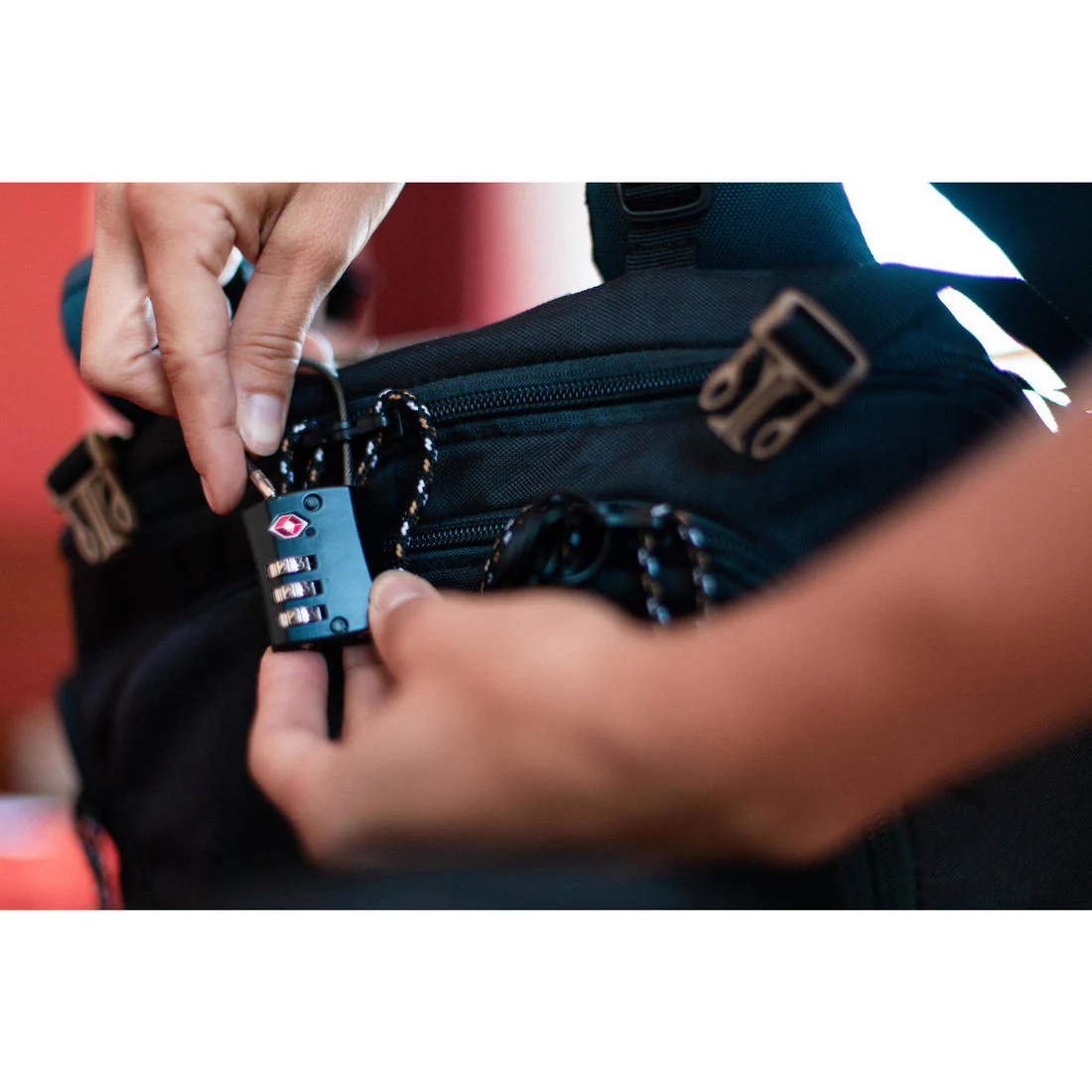 Cable travel combination lock, Travel TSA - Black - Image 2
