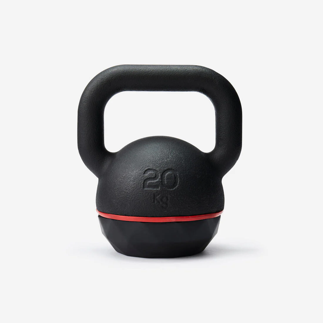 Cast Iron Kettlebell with Rubber Base 20 kg, Partially Recycled Cast Iron