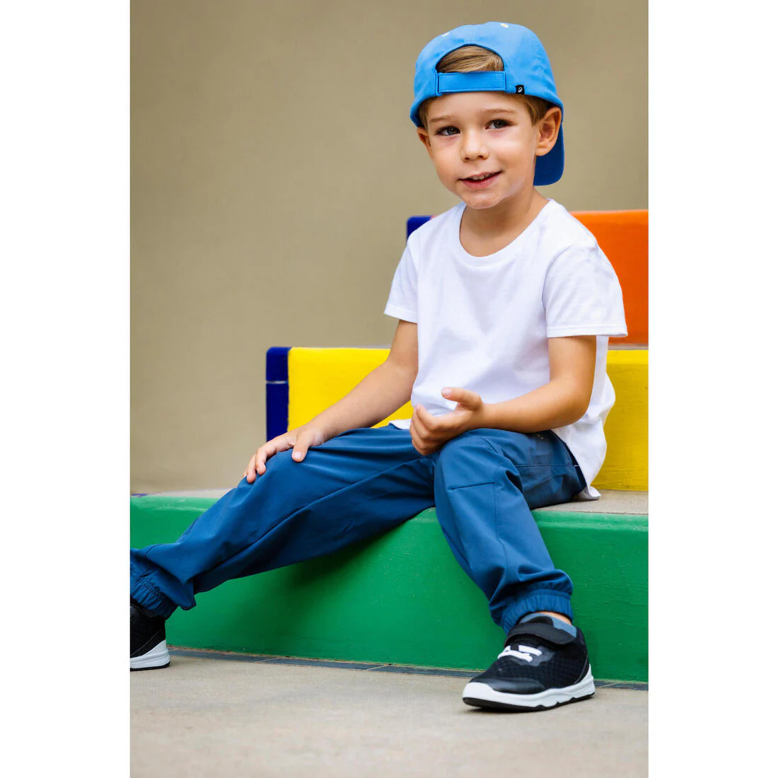 Child's unisex breathable lightweight multisports joggers, Blue - Image 12