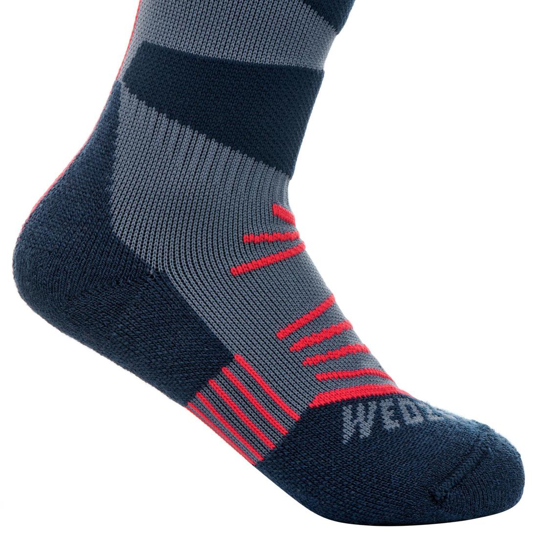 CHILDREN'S SKI SOCKS 500 - NAVY BLUE - Image 3