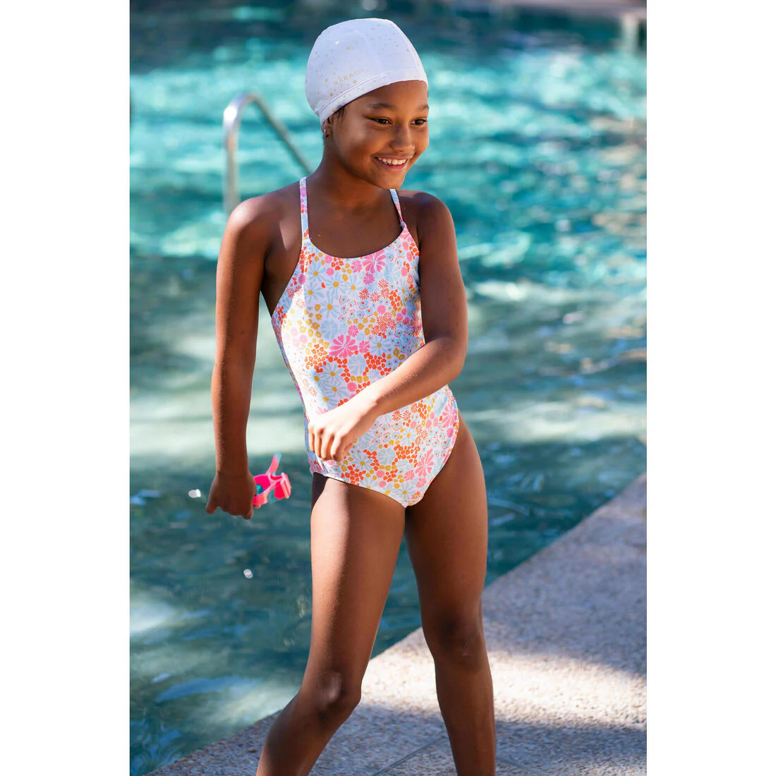 Coated mesh swimming cap - Printed fabric - Size S - Shark - Image 13