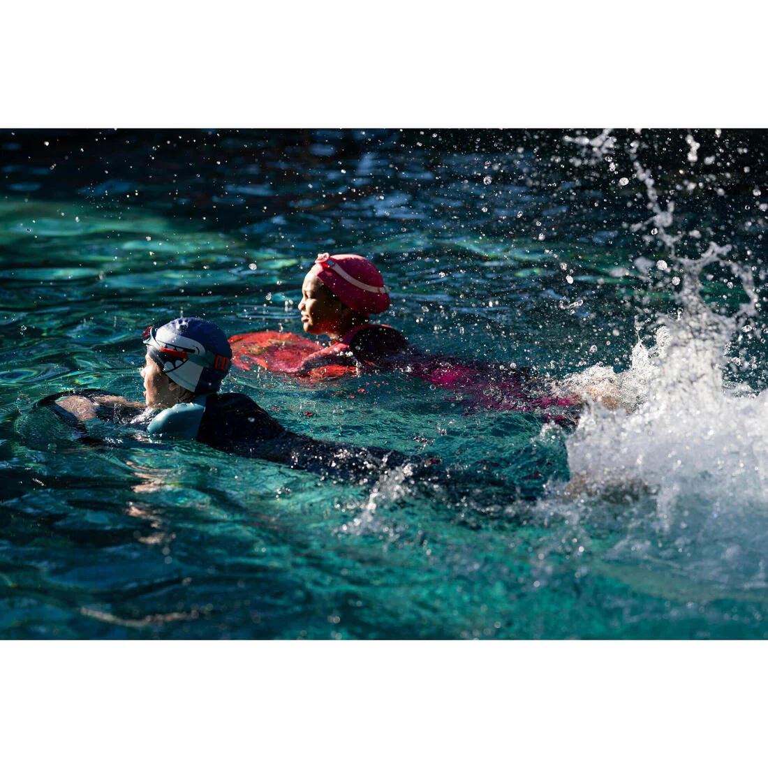 Coated mesh swimming cap - Printed fabric - Size S - Shark - Image 16