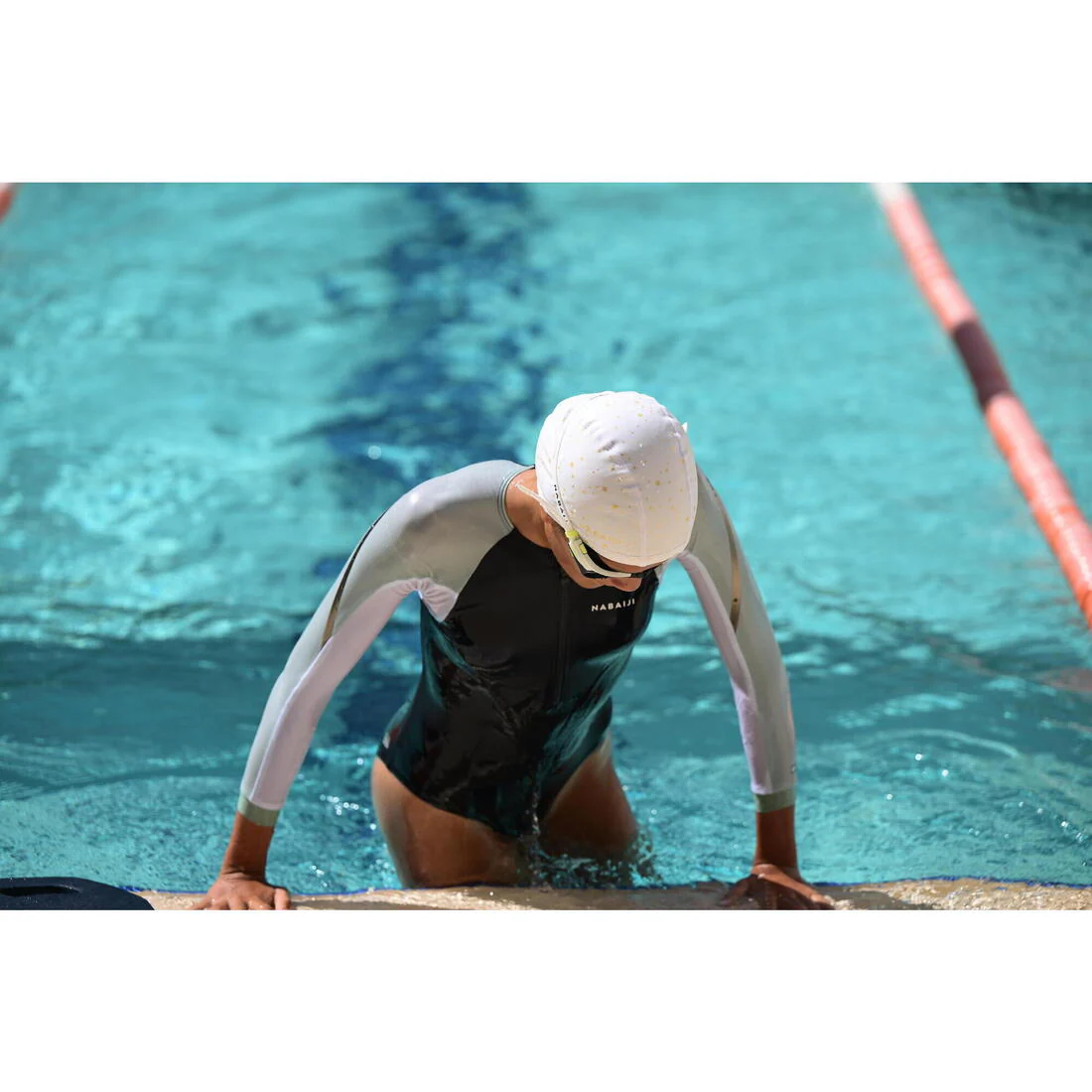 Coated mesh swimming cap - Printed fabric - Size S - Shark - Image 22
