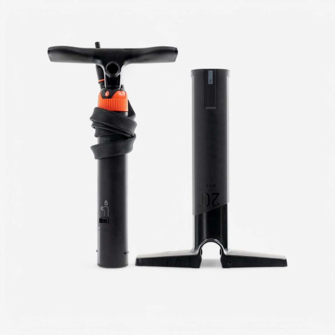 Compact stand up paddle and kayak dual-action, high-pressure pump 0-20 PSI