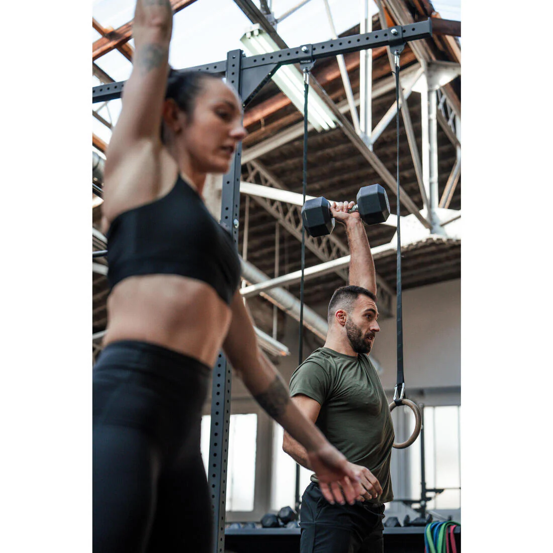 Cross Training and Weight Training 15Â kg Hex Dumbbell - Black - Image 9