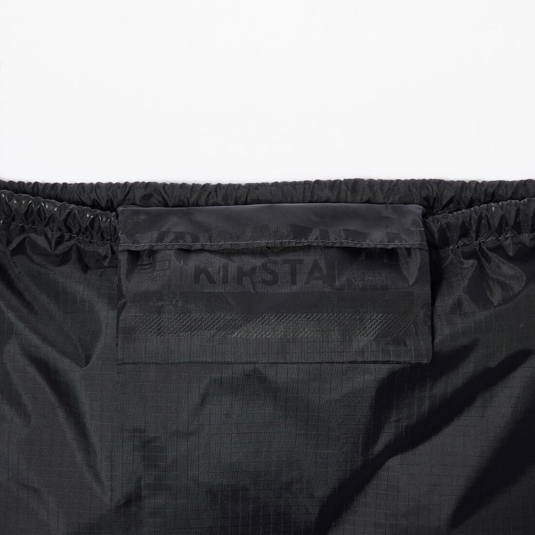 Drawstring Shoe Bag with Inner Zipped Storage Pocket Essential - Black - Image 2