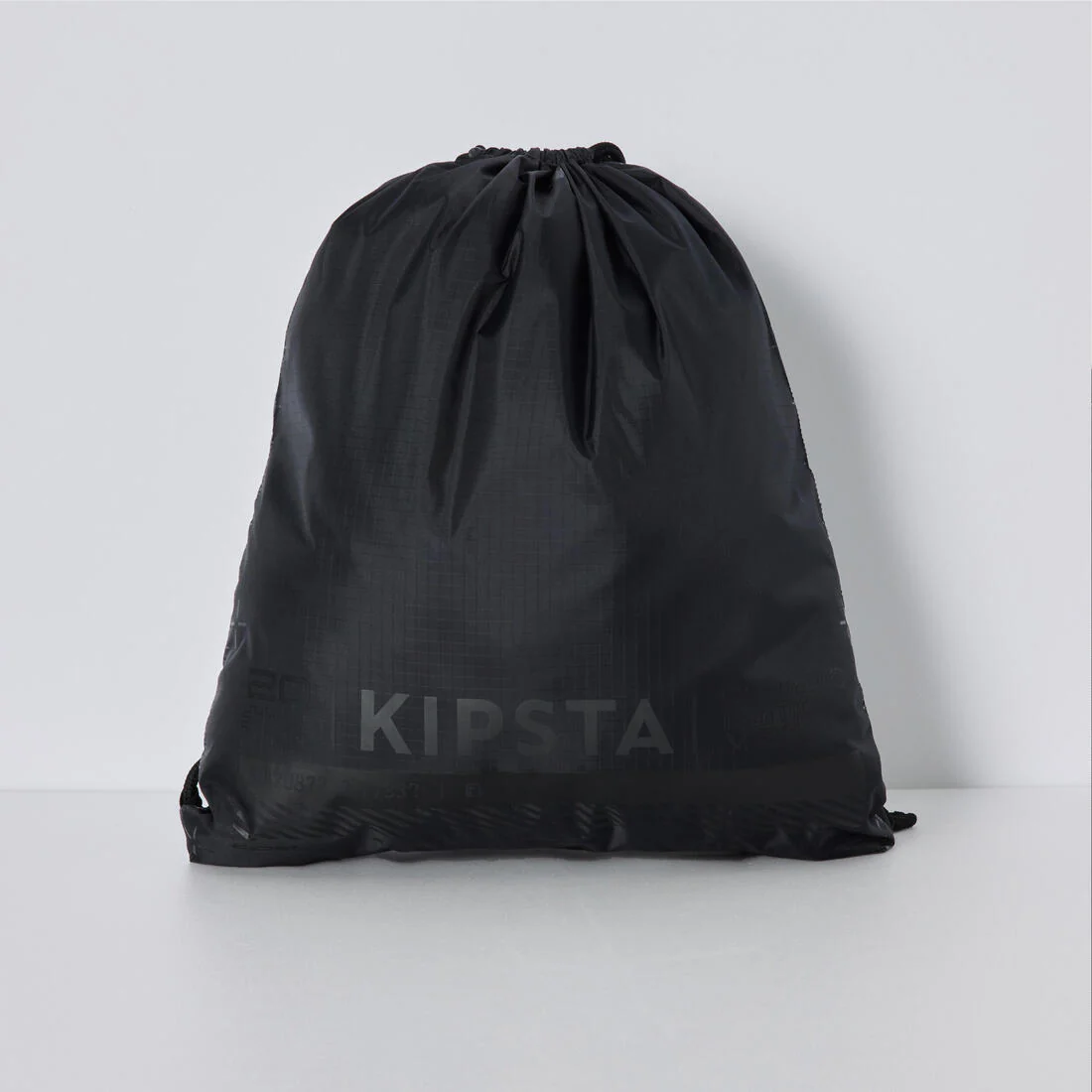 Drawstring Shoe Bag with Inner Zipped Storage Pocket Essential - Black - Image 3