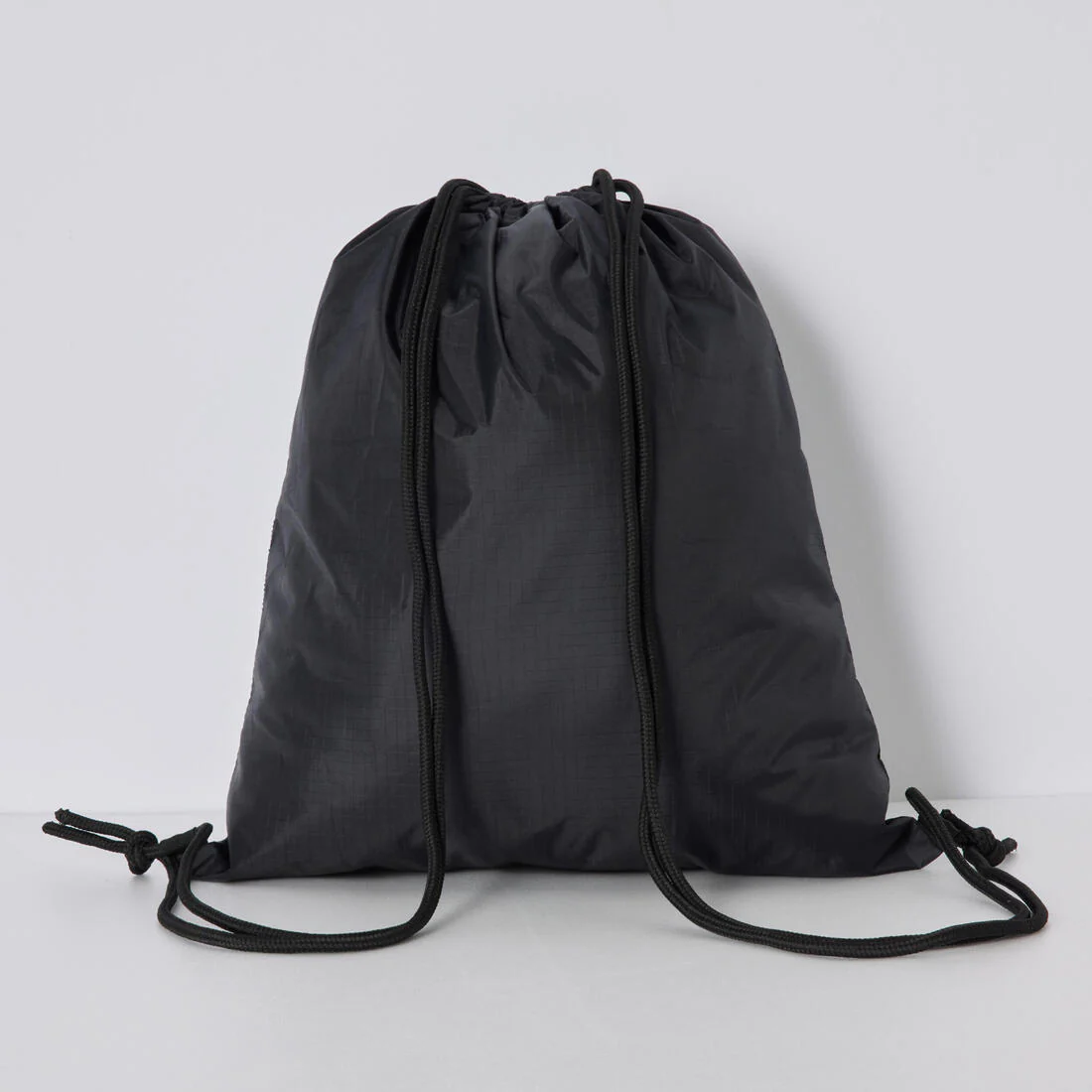 Drawstring Shoe Bag with Inner Zipped Storage Pocket Essential - Black - Image 4