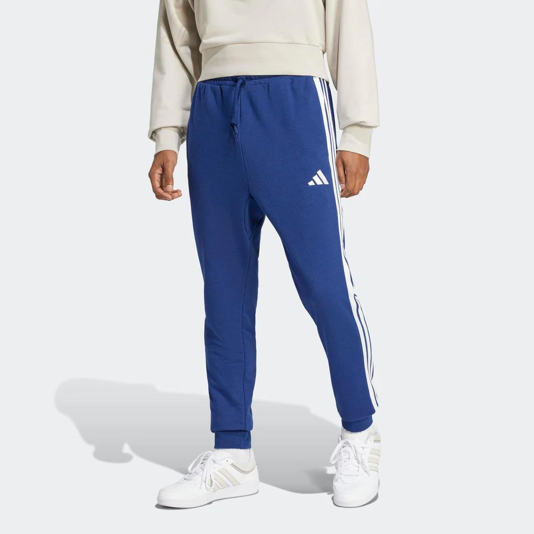 Essential 3-Stripes French Terry Joggers, Blue - Image 2