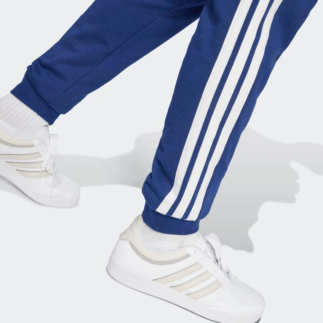 Essential 3-Stripes French Terry Joggers, Blue - Image 5