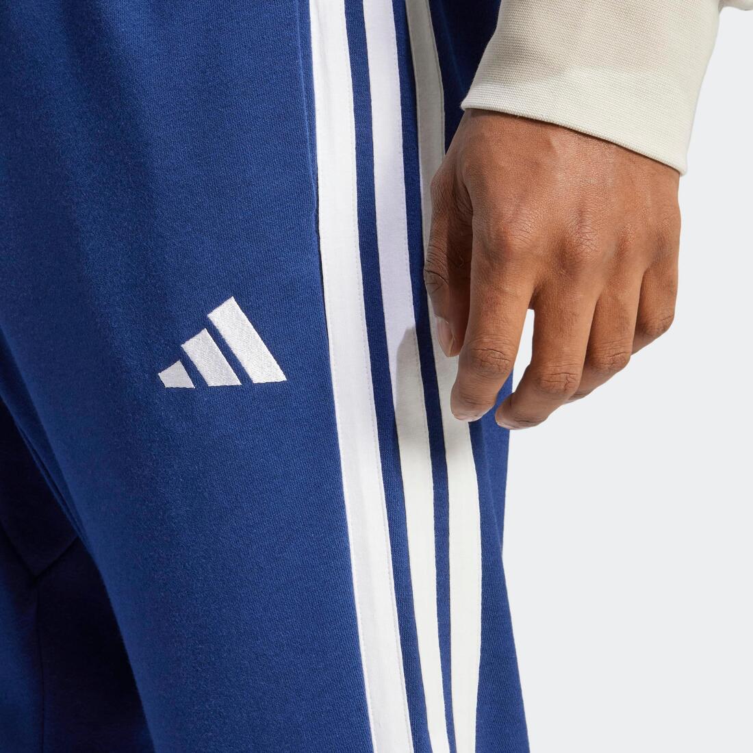 Essential 3-Stripes French Terry Joggers, Blue - Image 6