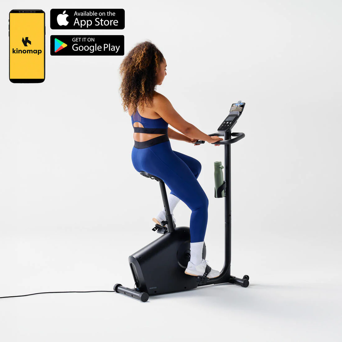 Exercise Bike with Motorised Resistance EB140 B, with Decathlon Warranty - Image 2