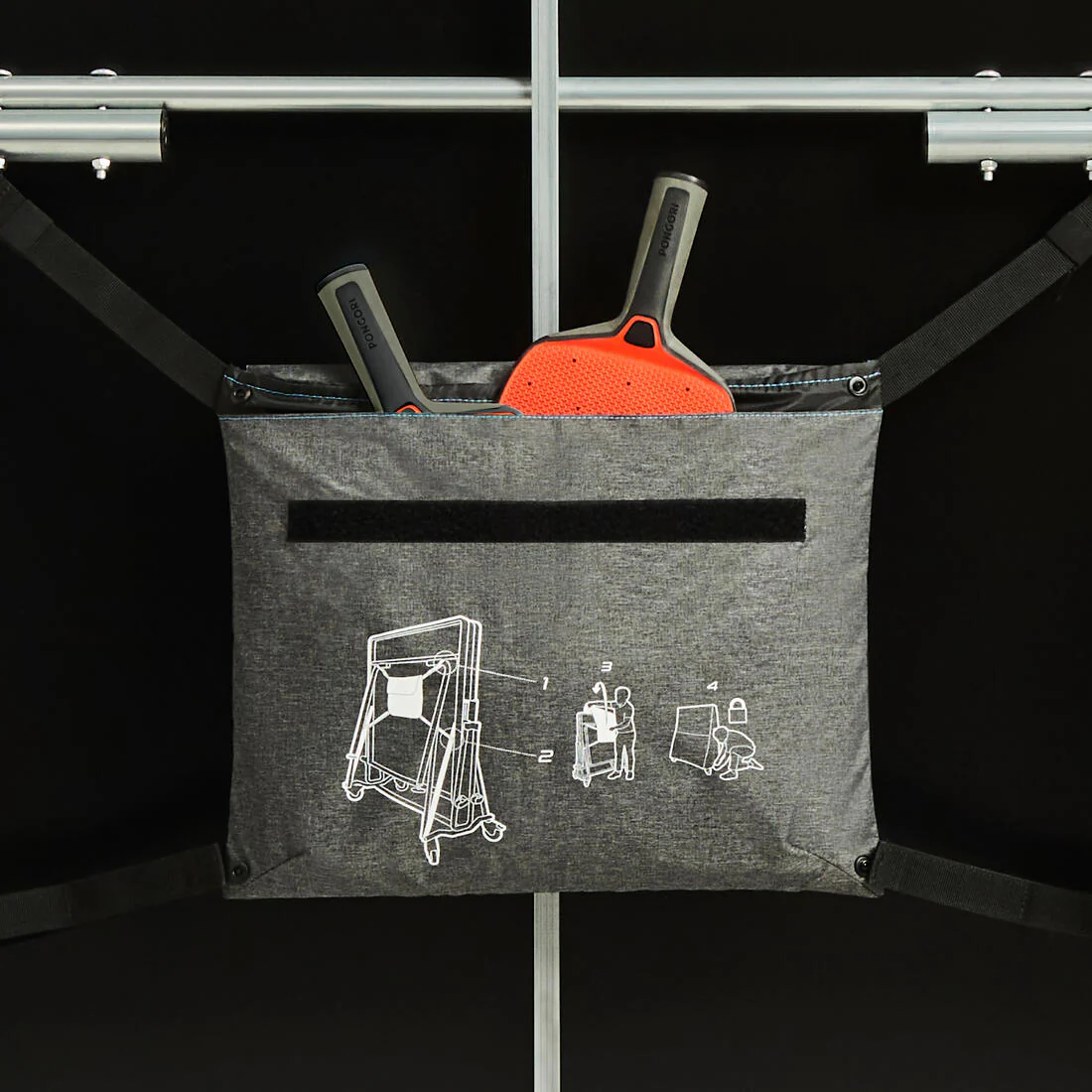 Folding Table Tennis Table Cover PPTC 530 Medium - Grey - Image 6