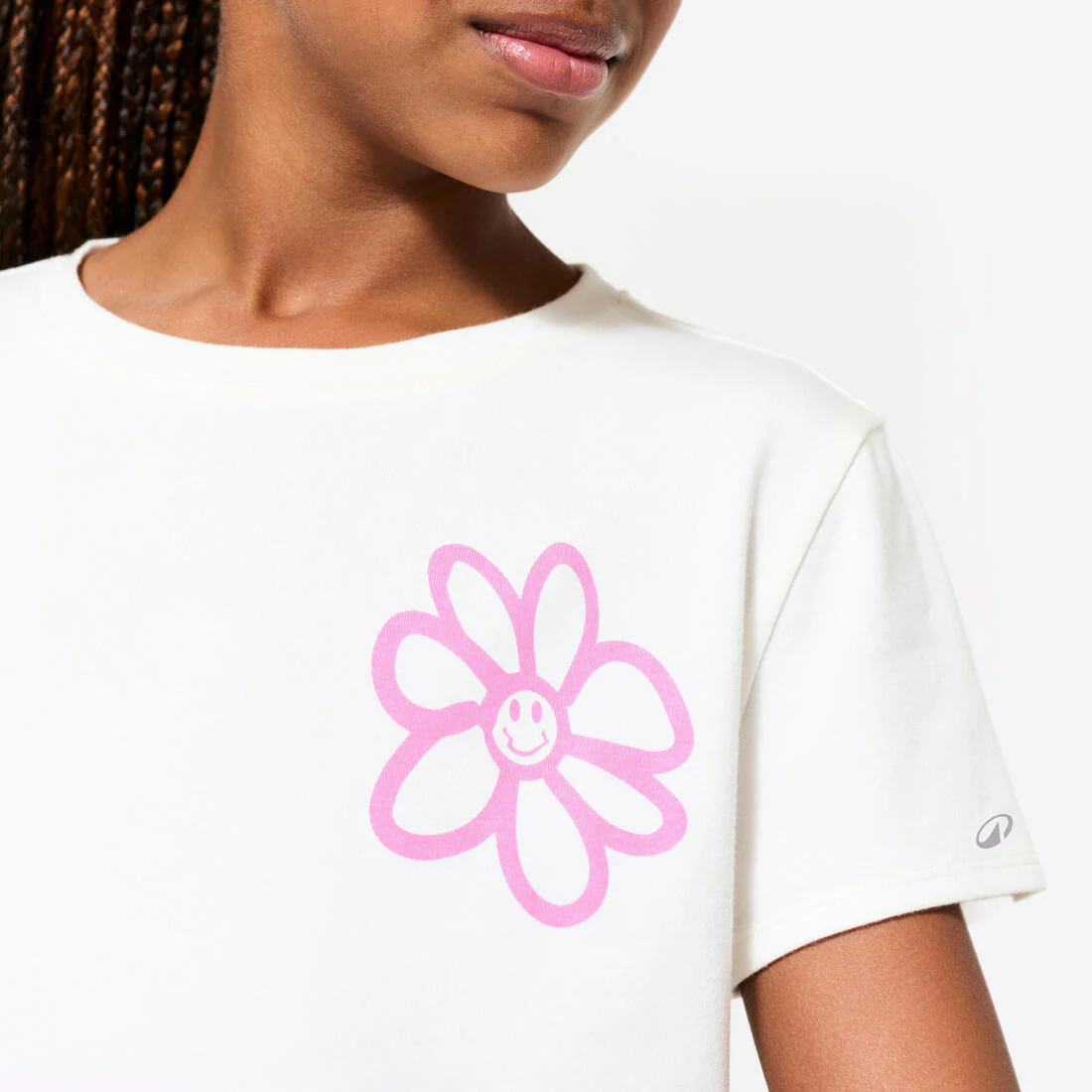 Girls' Multisports Cotton T-Shirt - White/Print - Image 5