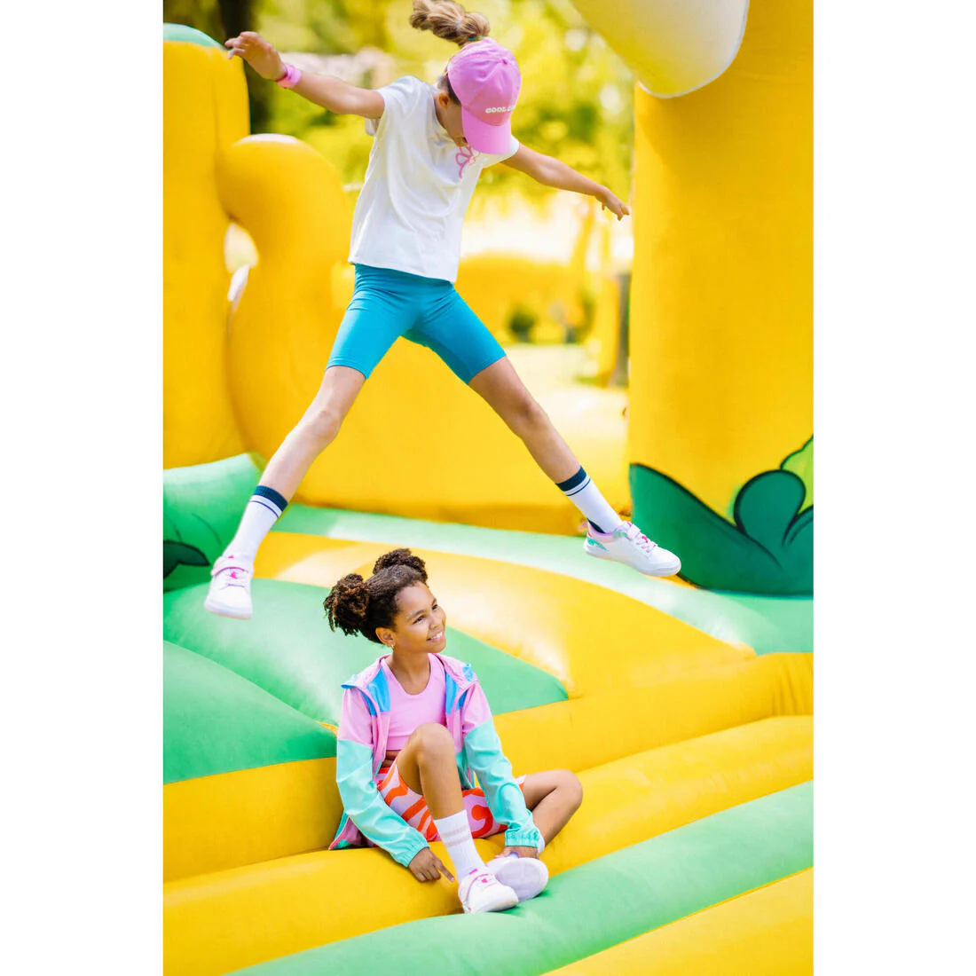 Girls' Multisports Cotton T-Shirt - White/Print - Image 6