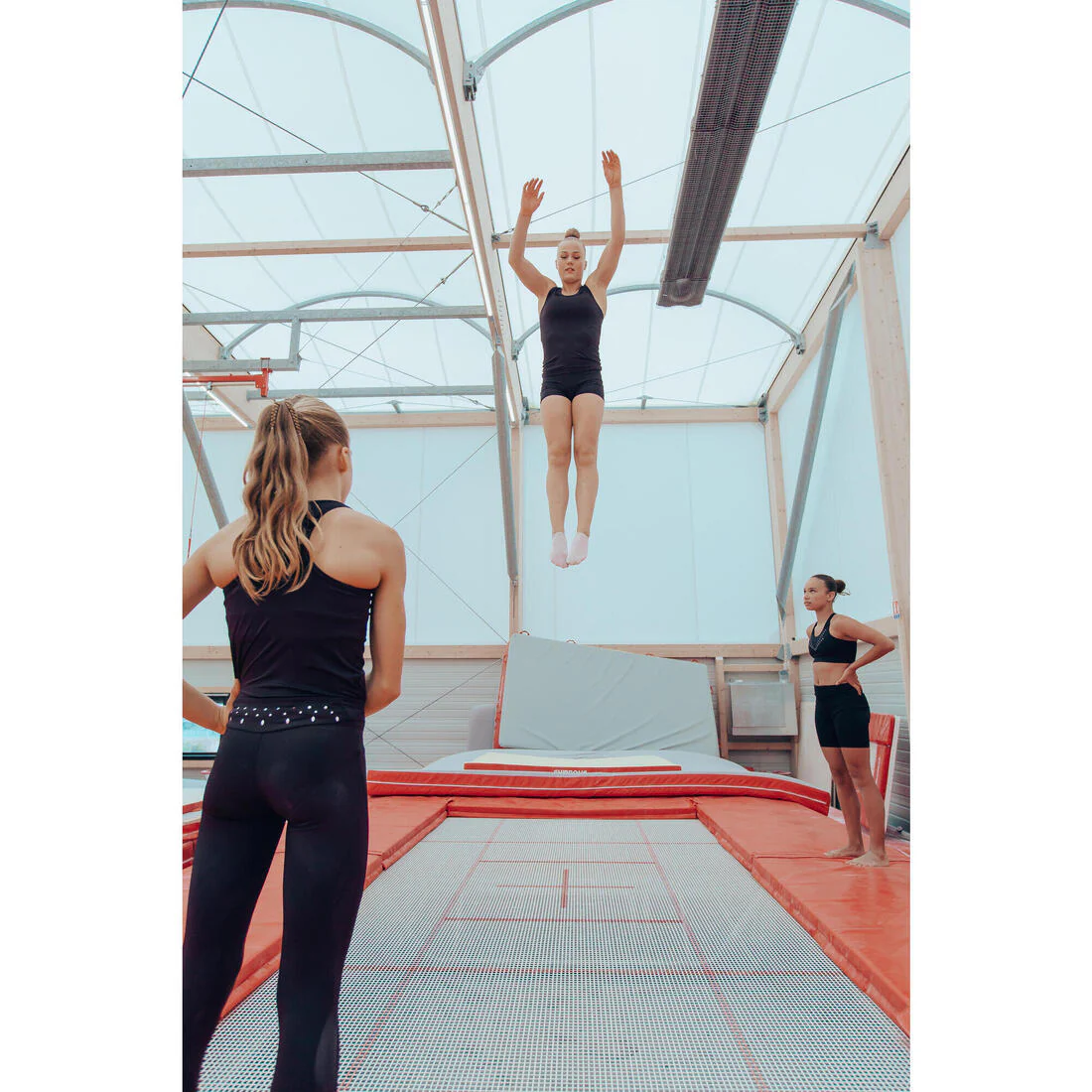 Girls' Sequin Gymnastics Leggings - Black - Image 11