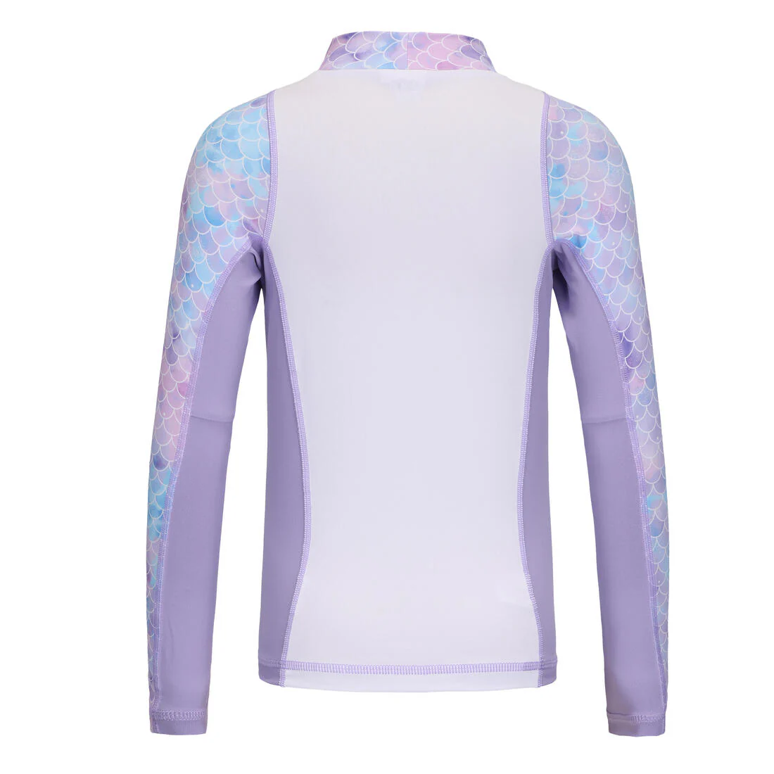 Girls’ surfing UV-protection t-shirt long sleeve 500 - MERMAID PURPLE - Image 3