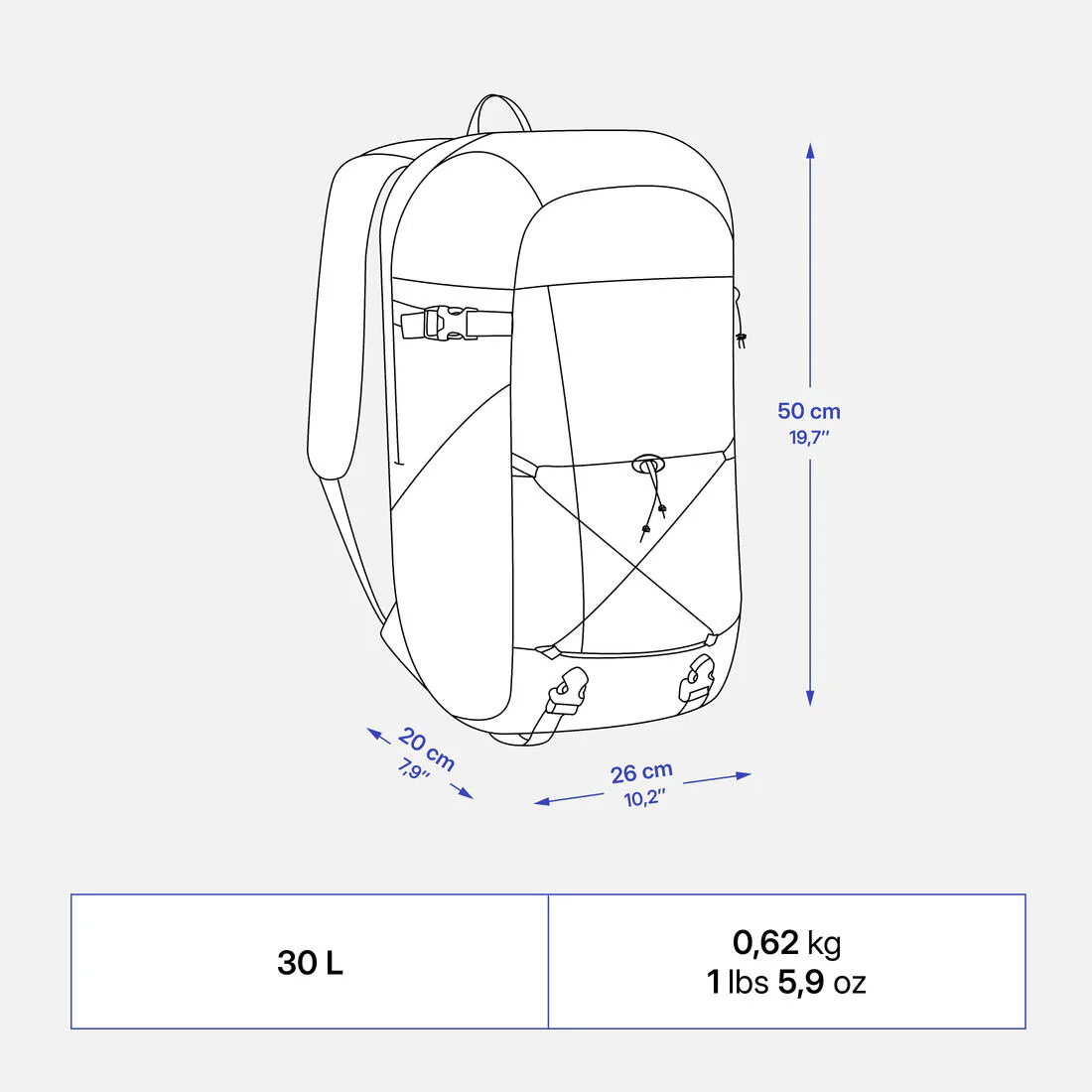 Hiking backpack 30L - NH Arpenaz 100 - Image 10