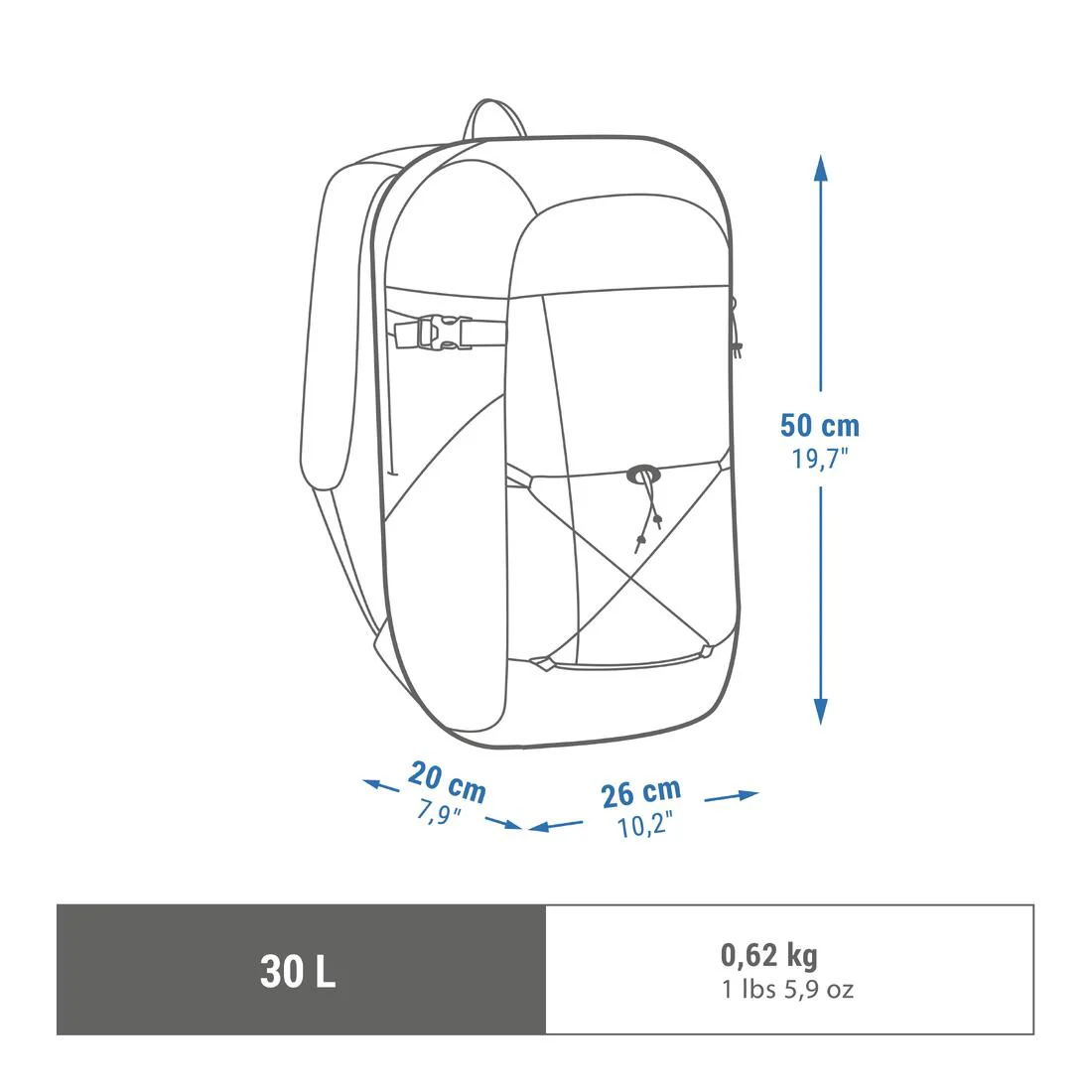 Hiking backpack 30L - NH Arpenaz 100 - Image 34