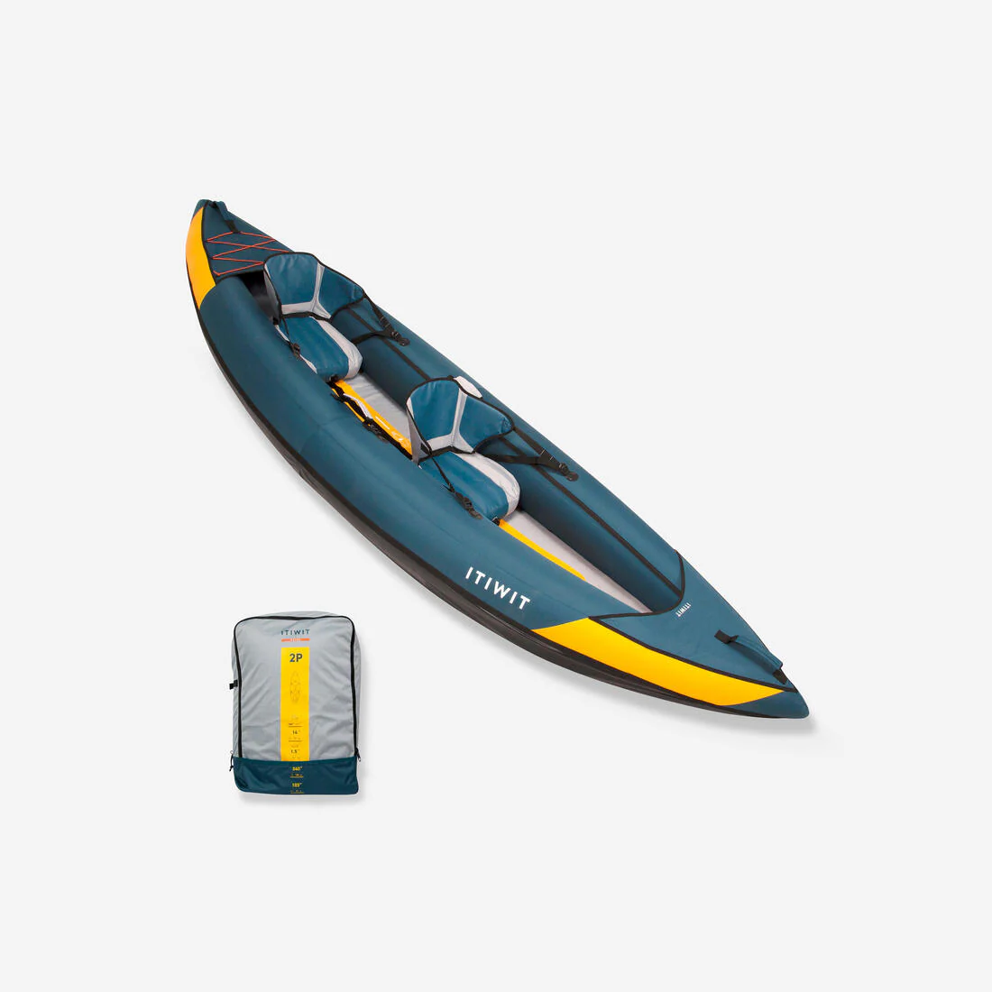 Inflatable 1- or 2-person Touring Canoe-kayak