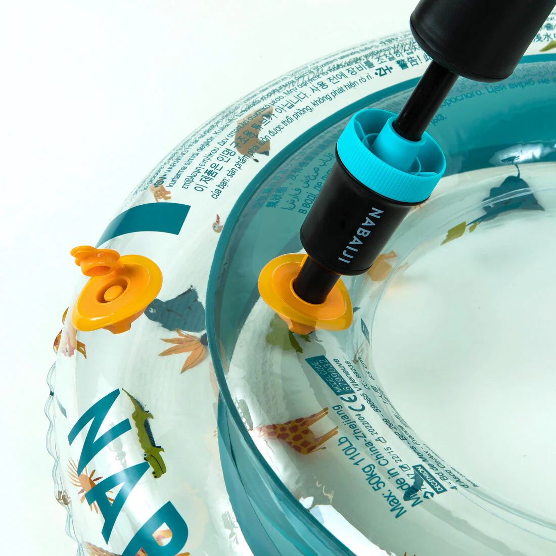 Inflatable pool ring 65 cm - "Palms" transparent - Image 15