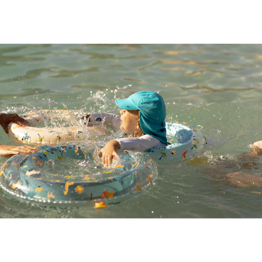 Inflatable pool ring 65 cm - "Palms" transparent - Image 30