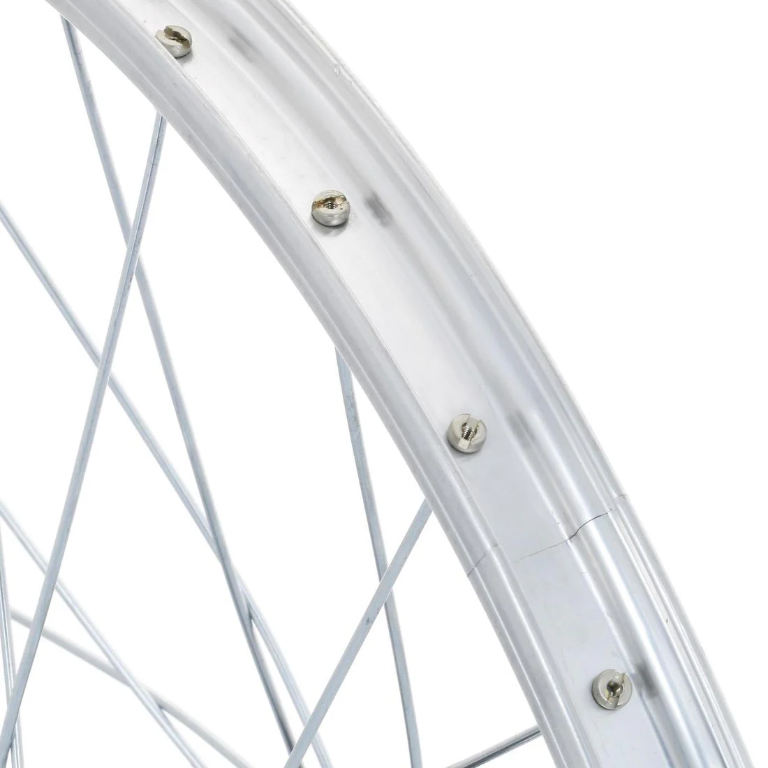Kids' Bike Wheel 20" Front Single Wall Rim - Silver - Image 3
