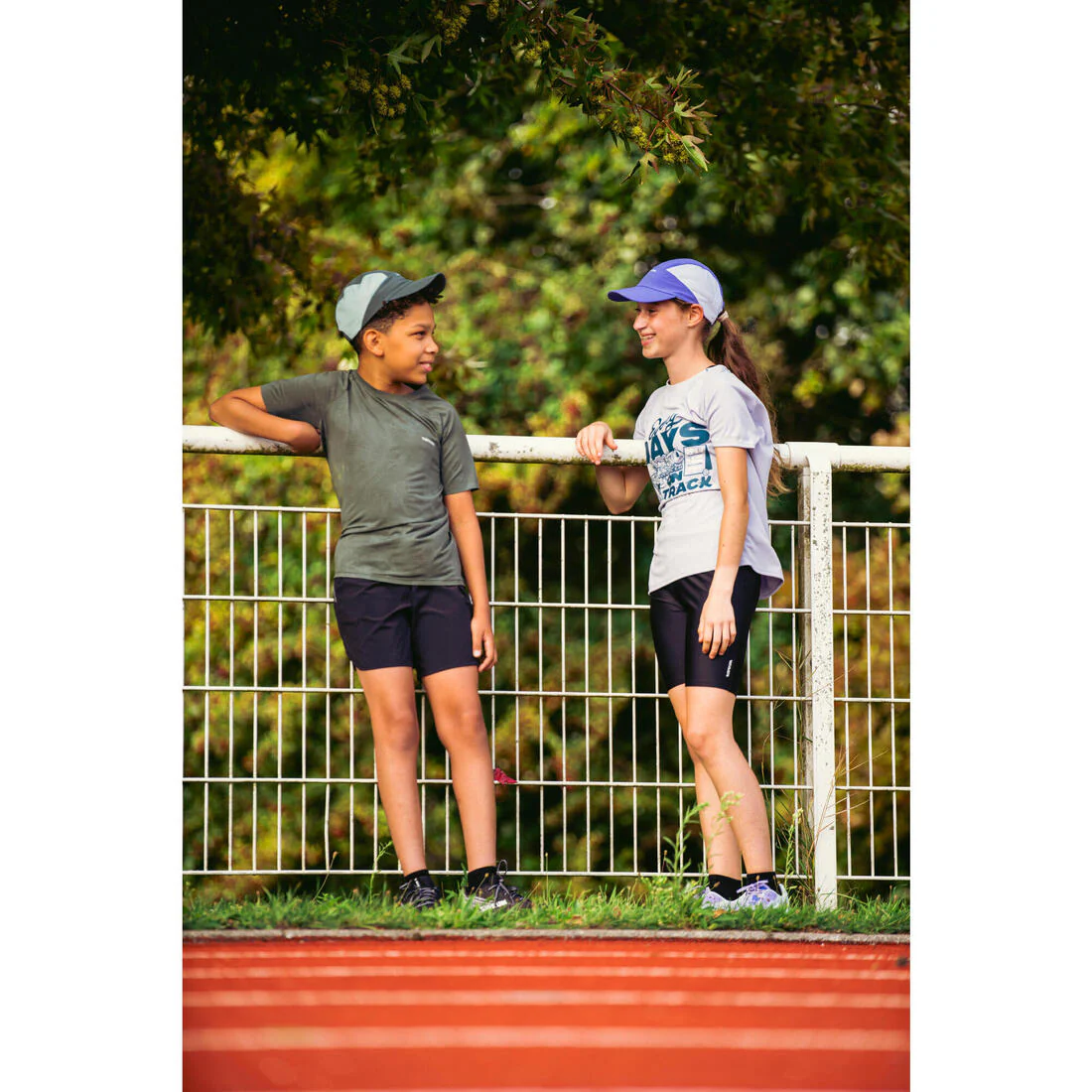 Kids' Breathable Running Shorts-KIPRUN DRY+ 900-Black and grey - Image 10