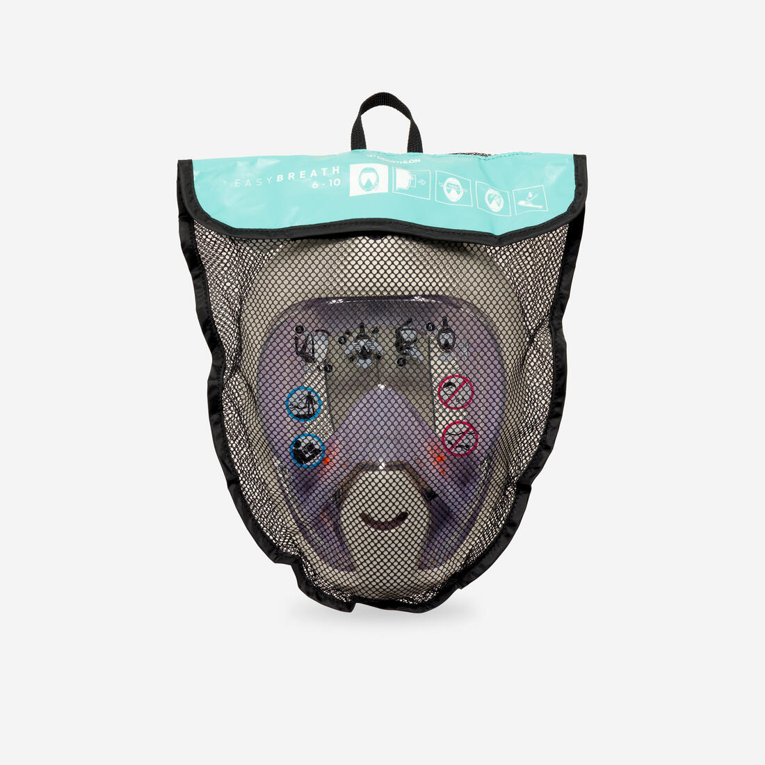 Kids’ Easybreath snorkelling surface mask XS (ages 6-10) NO BAG - Image 37
