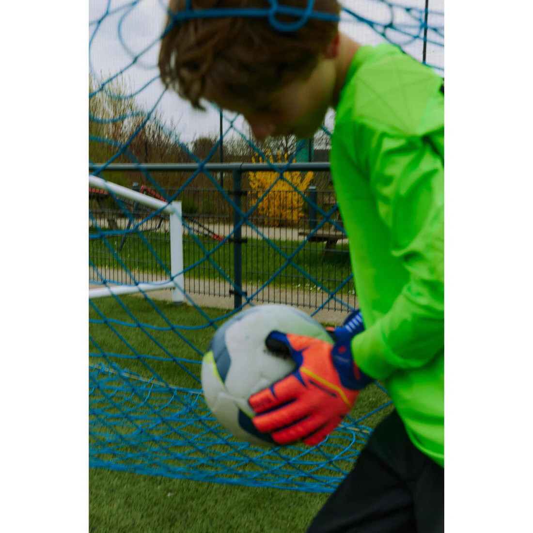 Kids' Gloves F500 Viralto Shielder - Orange/Blue - Image 10
