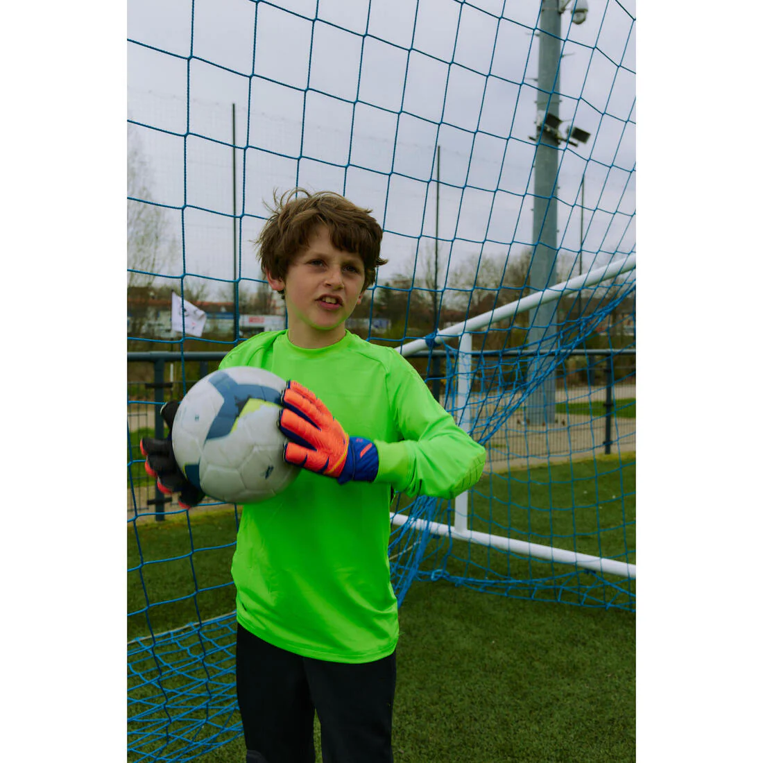 Kids' Gloves F500 Viralto Shielder - Orange/Blue - Image 13