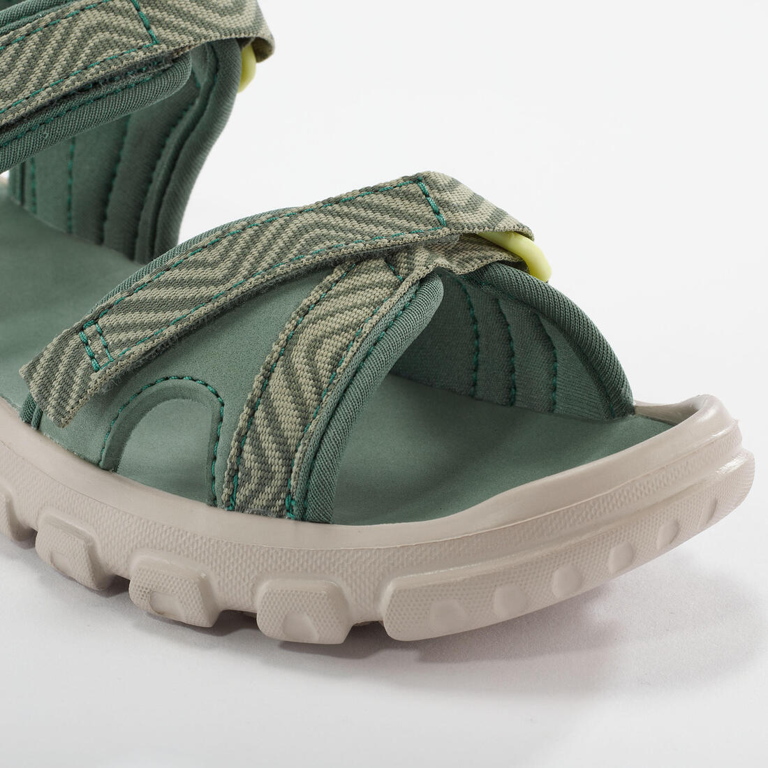 Kidsā hiking sandals with riptab, UK sizes 7 to 12.5, NH100 - Green - Image 10