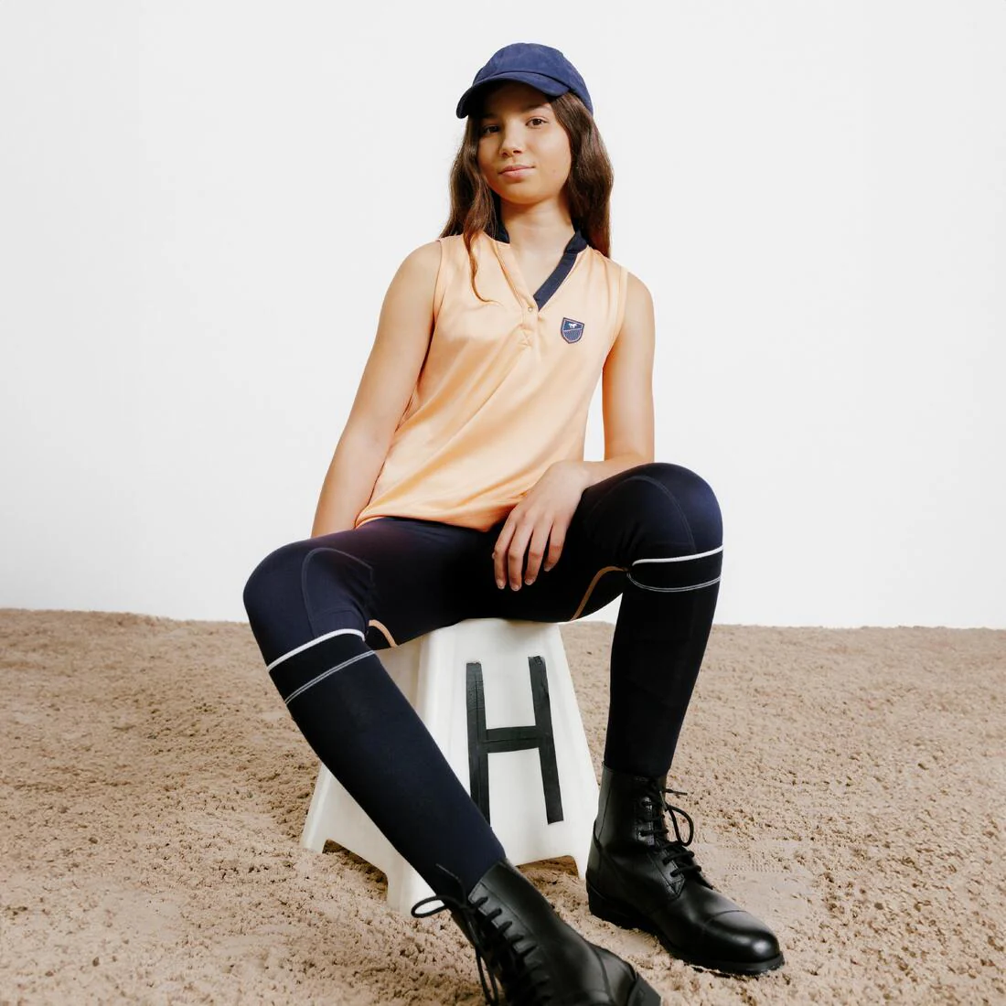 Kids' Horse Riding Jodhpurs 100 Light - Image 4