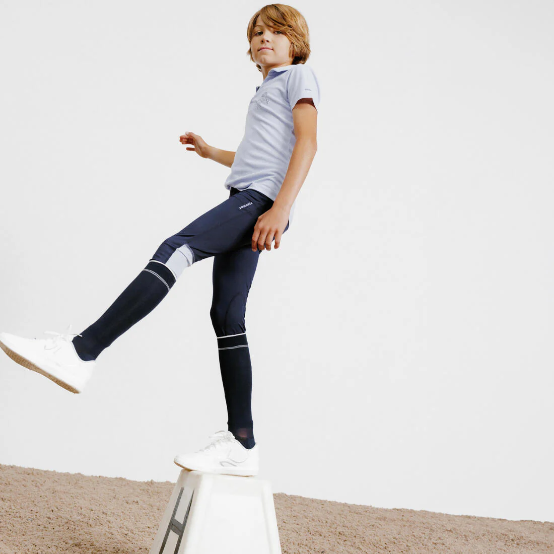 Kids' Horse Riding Jodhpurs 100 Light - Image 5