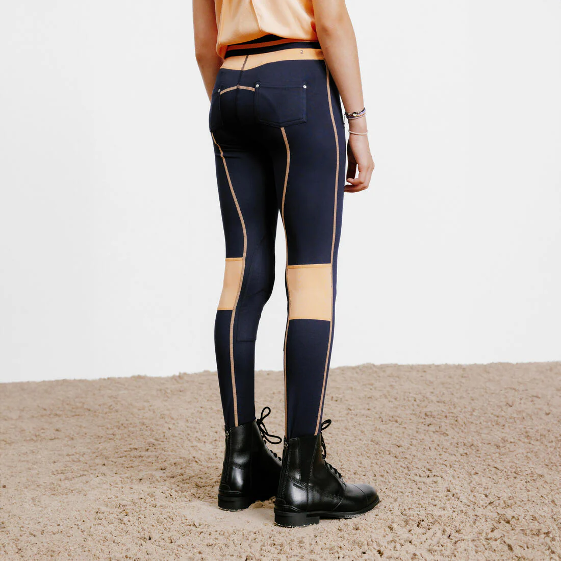 Kids' Horse Riding Jodhpurs 100 Light - Image 7