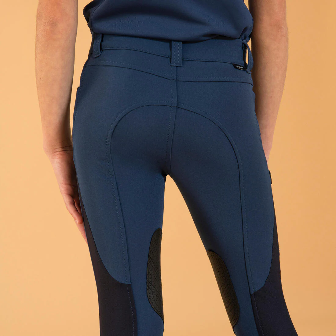 Kids' Horse Riding Lightweight Mesh Jodhpurs with Grippy Suede Patches 500 - Image 10