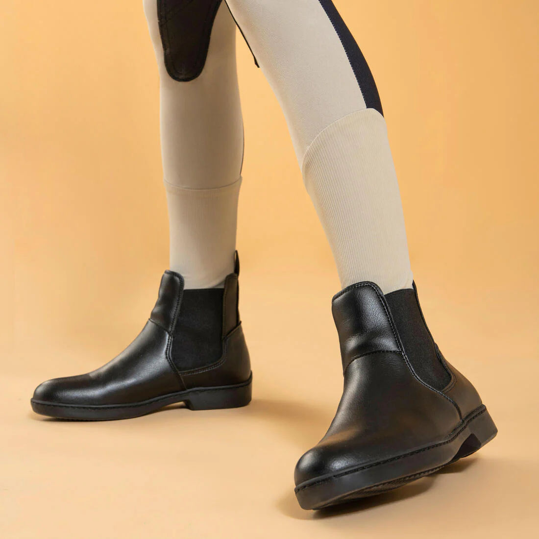 Kids' Horse Riding Lightweight Mesh Jodhpurs with Grippy Suede Patches 500 - Image 11