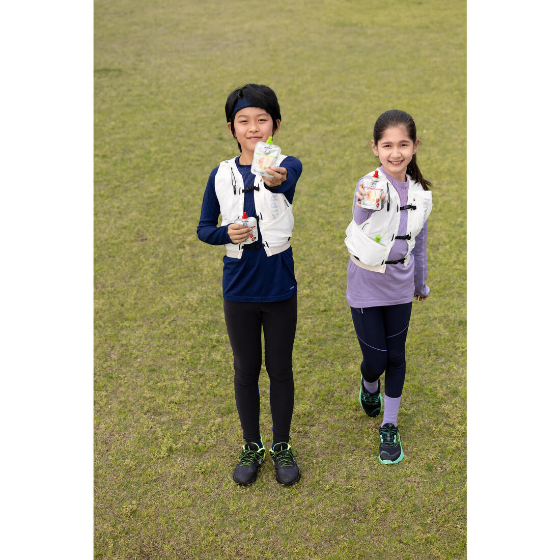 Kids' KIPRUN SKINCARE long-sleeved running T-shirt - navy grey - Image 10