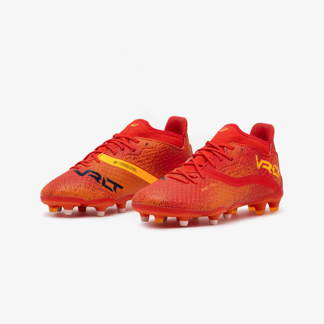 Kids' Lace-Up Comfort Football Boots Viralto III FG - Red & - Image 5