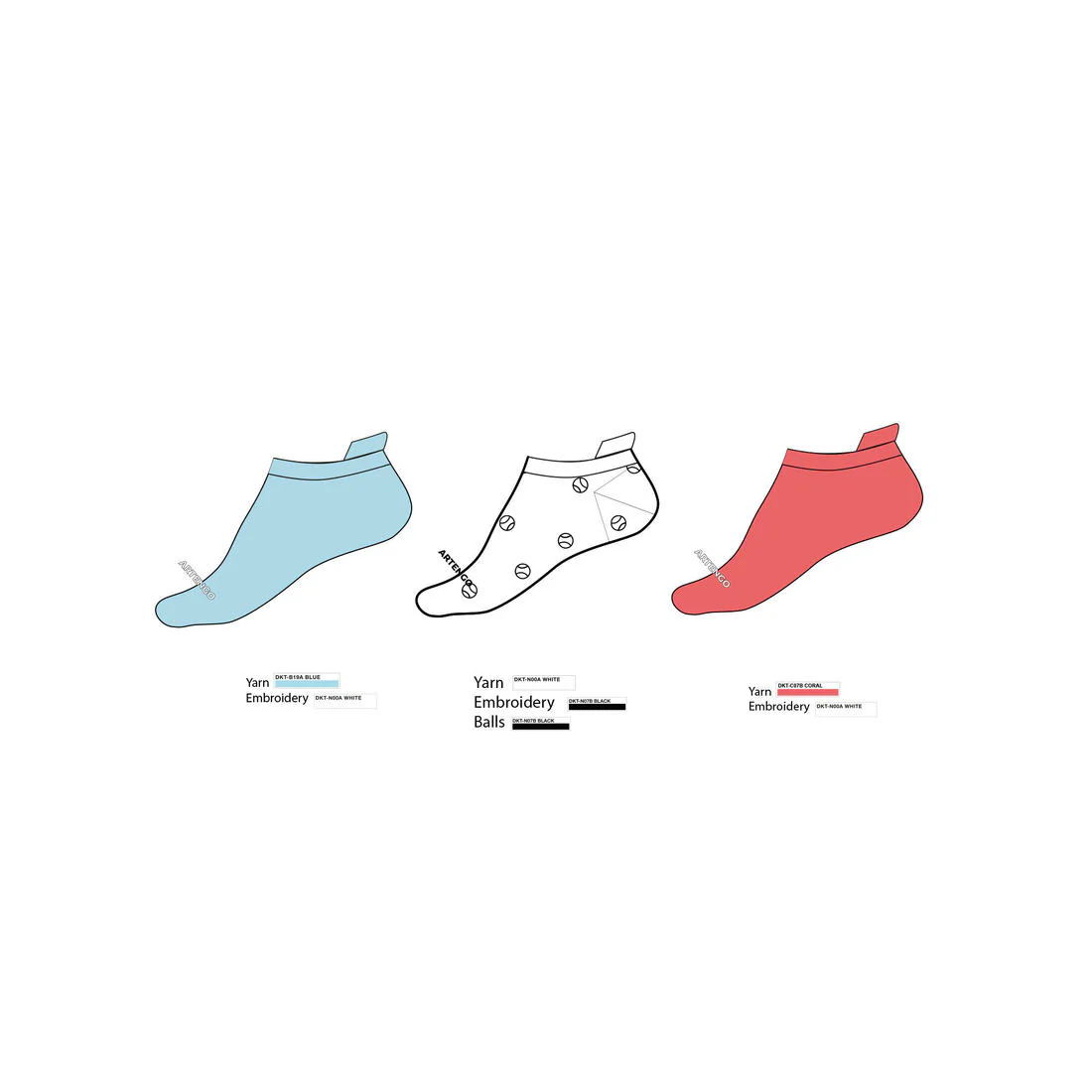Kids' Low Sports Socks Tri-Pack RS 160 - Image 45
