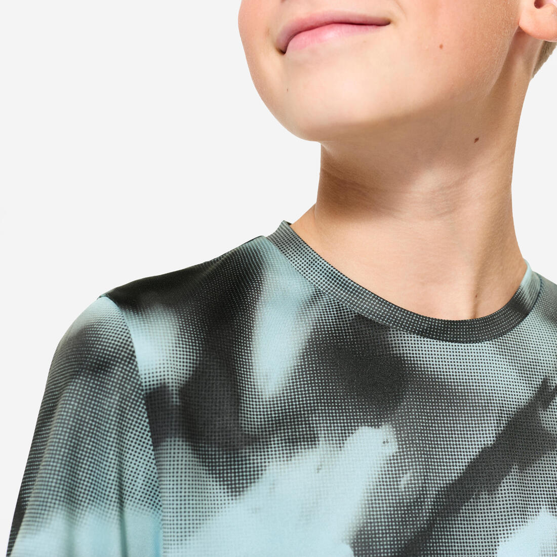 Kids' Multisports Breathable T-Shirt - Grey Print - Image 3