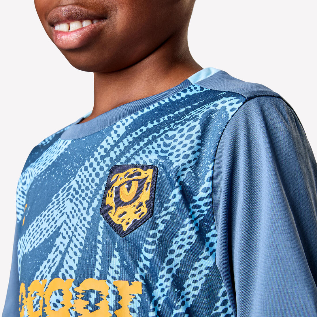 Kids' Short-Sleeved Football Shirt Viralto Roarrr Rhino Stripey - Image 15