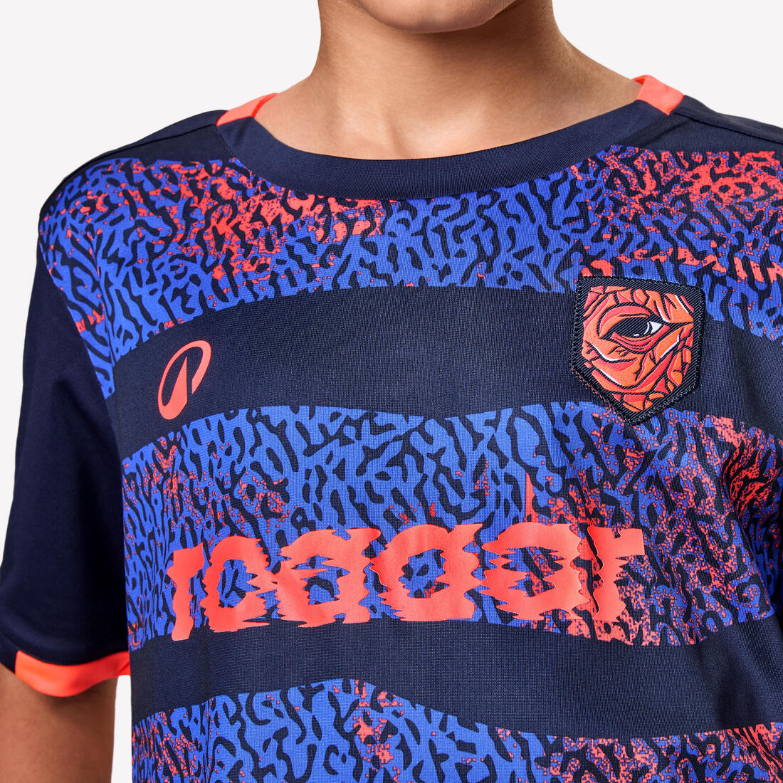 Kids' Short-Sleeved Football Shirt Viralto Roarrr Rhino Stripey - Image 6
