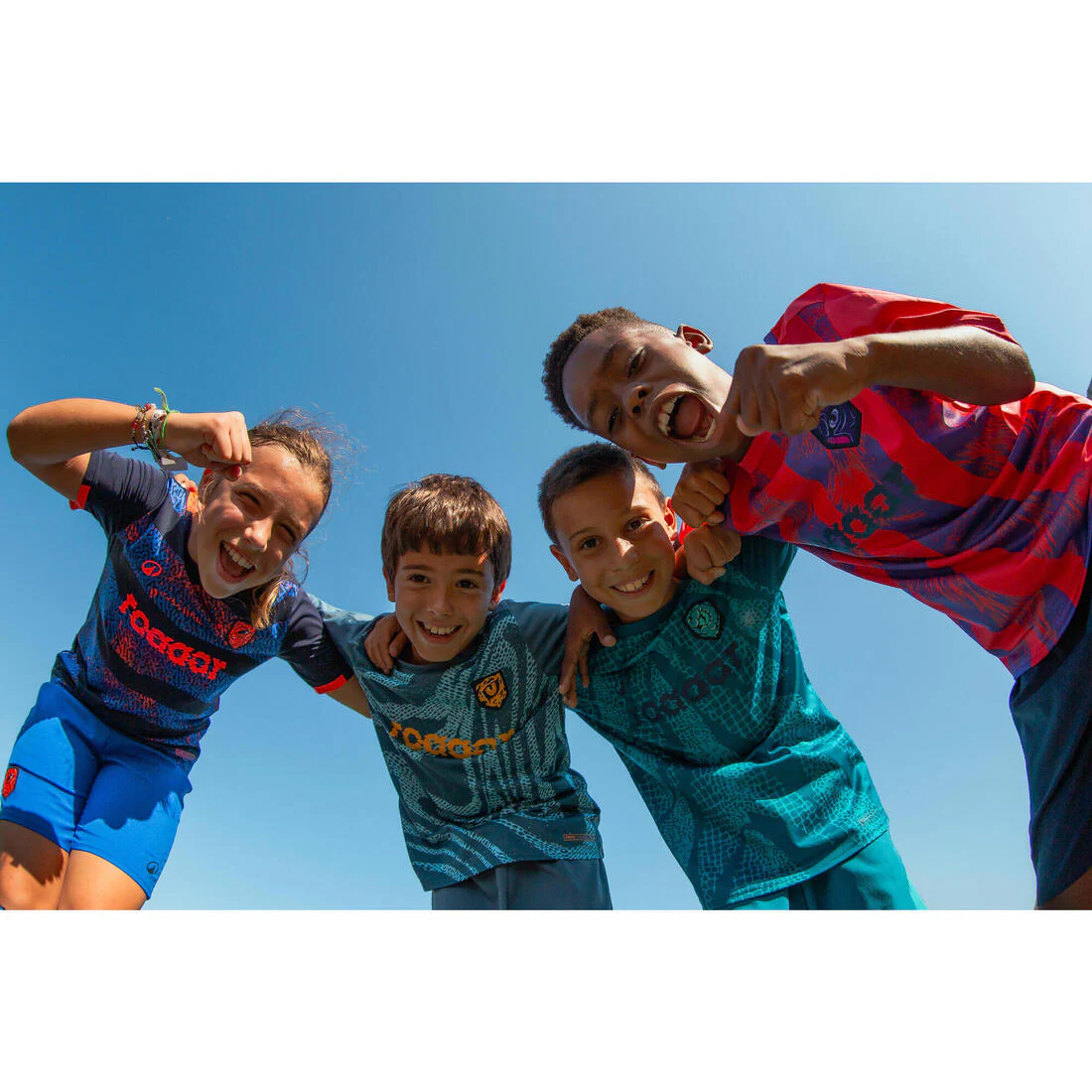 Kids' Short-Sleeved Football Shirt Viralto Roarrr Rhino Stripey - Image 8
