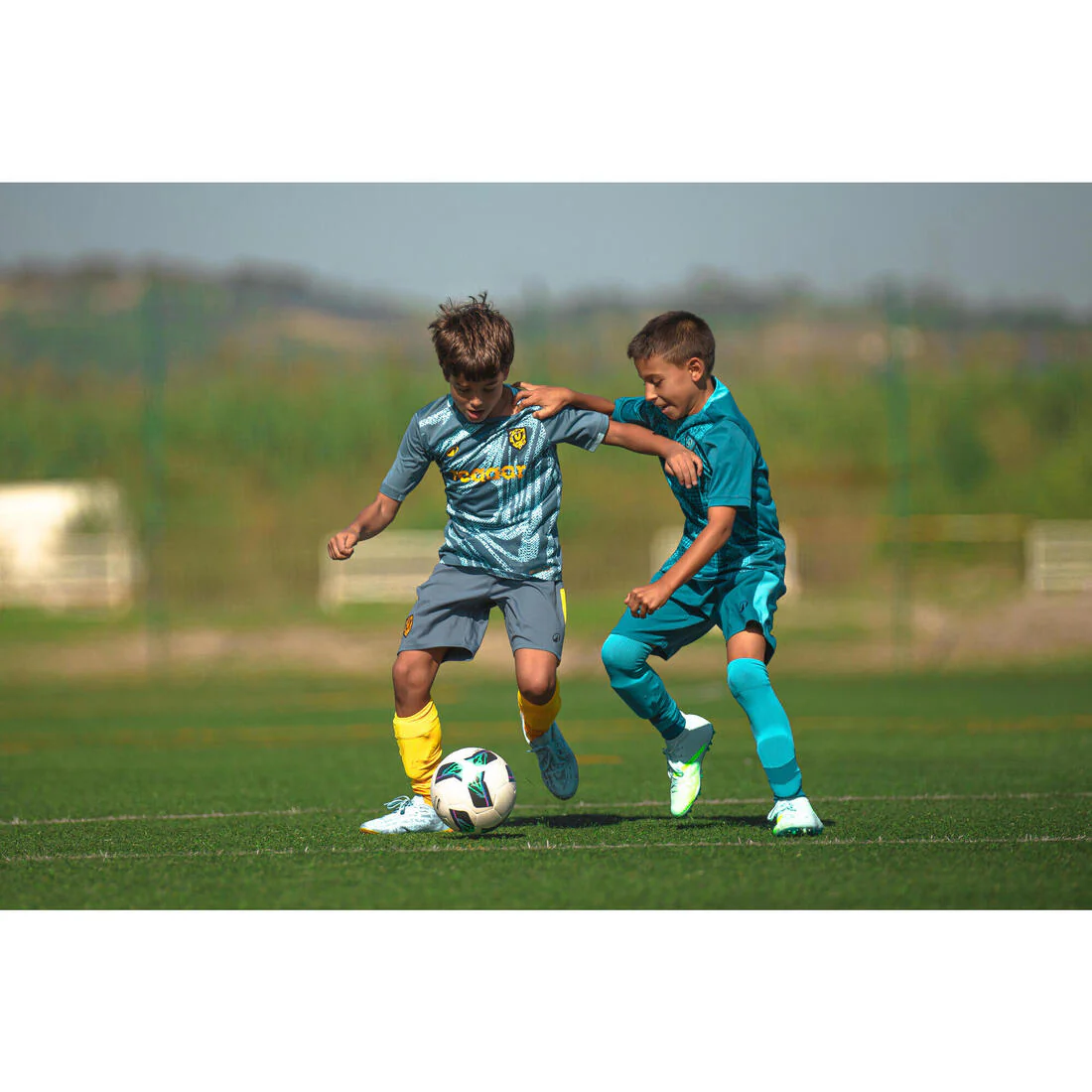 Kids' Short-Sleeved Football Shirt Viralto Roarrr Rhino Stripey - Image 9